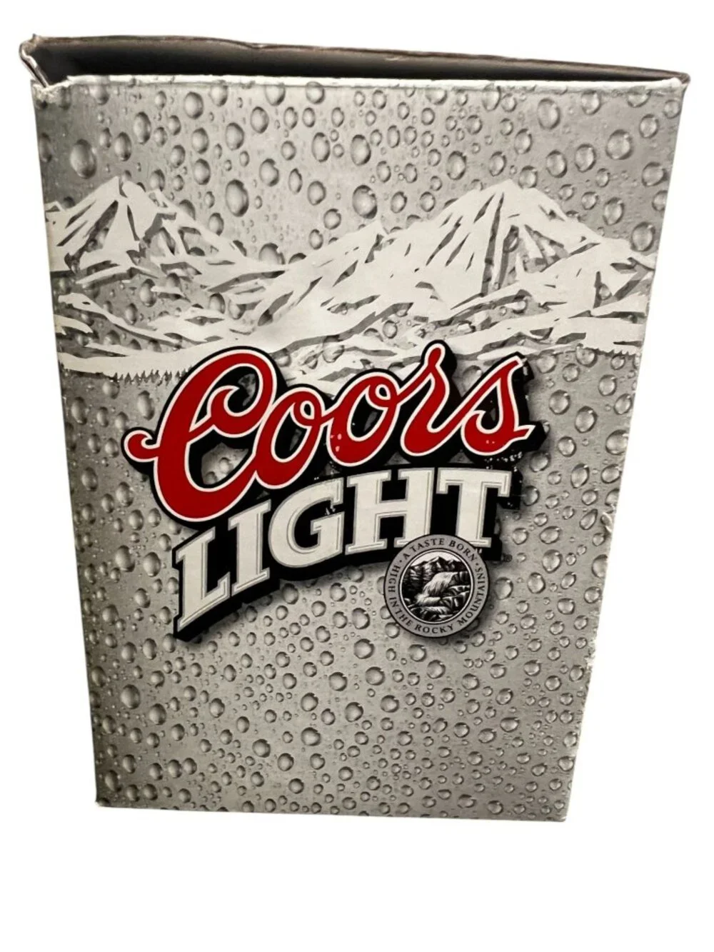 The Silver Bullet Coors stainless steel beer mug, barrel shaped, polished finish